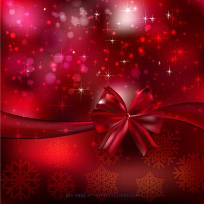 Dark Red Christmas Bow Background Design