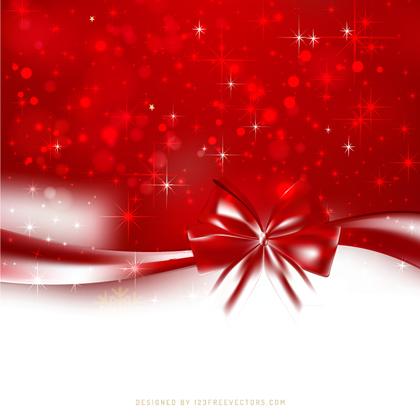 Red Christmas Bow Background Template