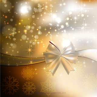 Christmas Background with Gift Bow
