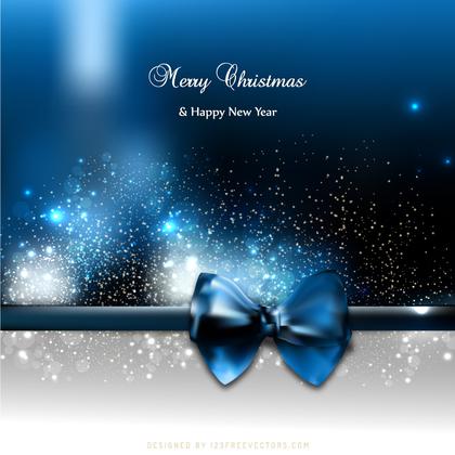 Dark Blue Christmas Greeting Card Bow Background Graphics