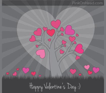 Happy Valentine’s Day Vector Card Free Download
