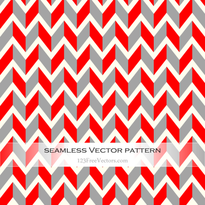 Red and Grey Vintage Chevron Pattern