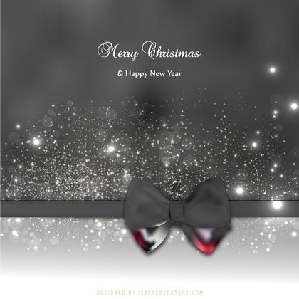 Dark Gray Christmas Greeting Card Bow Background
