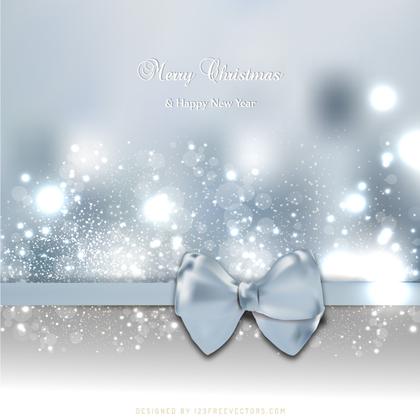 Gray Christmas Greeting Card Bow Background Image