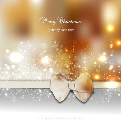 Light Orange Christmas Greeting Card Bow Background Graphics