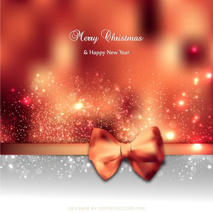 Dark Orange Christmas Greeting Card Background