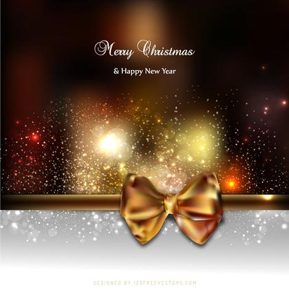 Black Orange Fire Holiday Christmas and New Year Card Background with Bow