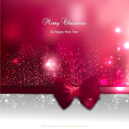 Dark Red Christmas Greeting Card Background with Bow