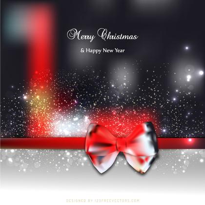 Merry Christmas and Happy New Year Red Black Background
