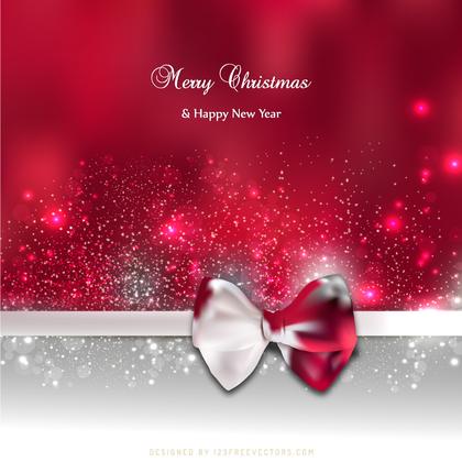 Red Christmas Greeting Card Bow Background Graphics