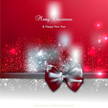 Red Christmas Greeting Card Bow Background Graphics