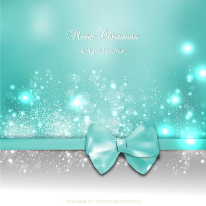Turquoise Christmas Greeting Card Background