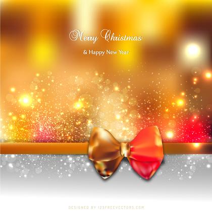 Christmas Greeting Card Background with Bow