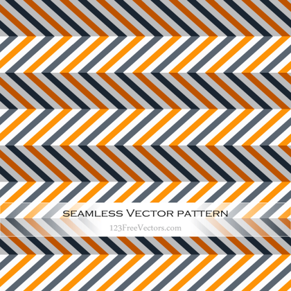 Orange and Grey Seamless Chevron Pattern