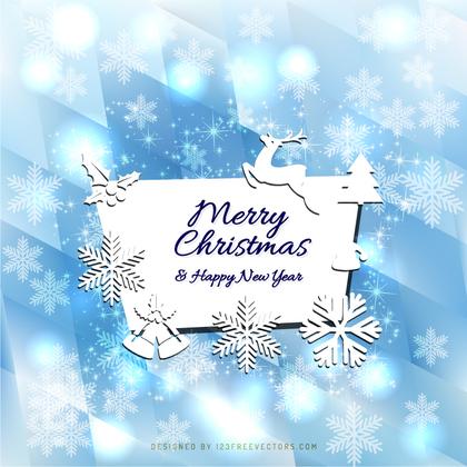 Merry Christmas and Happy New Year Greeting Card Template
