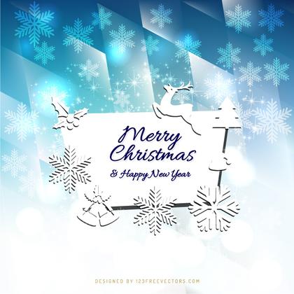 Merry Christmas and Happy New Year Card Background Design