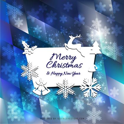Merry Christmas and Happy New Year Card Background Template