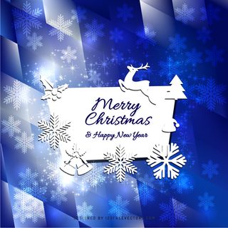 Merry Christmas and Happy New Year Card Background Design