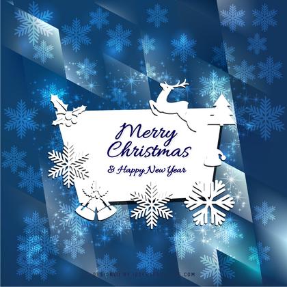 Merry Christmas and Happy New Year Card Background Template