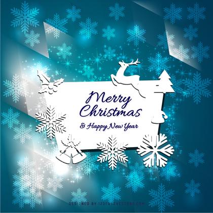 Merry Christmas and Happy New Year Card Background Design