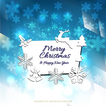 Merry Christmas and Happy New Year Card Background Image