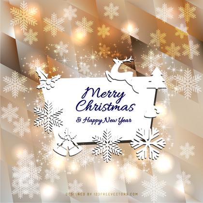 Merry Christmas and Happy New Year Card Background Template