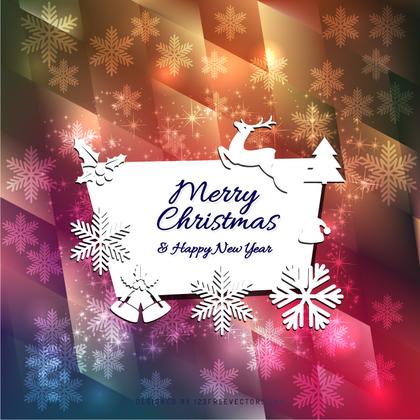 Merry Christmas and Happy New Year Card Background