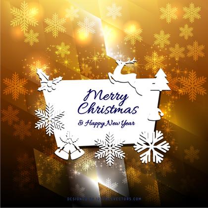 Merry Christmas and Happy New Year Card Background Image