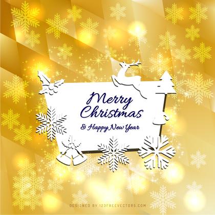 Merry Christmas and Happy New Year Greeting Card Template