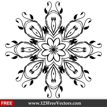 Vector Ornate Decorative Element Clip Art Image