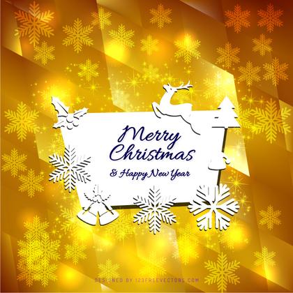 Merry Christmas and Happy New Year Card Background Template