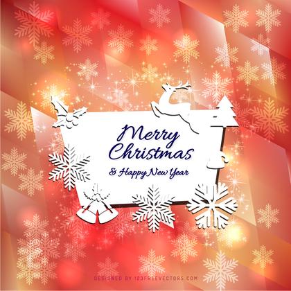 Merry Christmas and Happy New Year Greeting Card Template