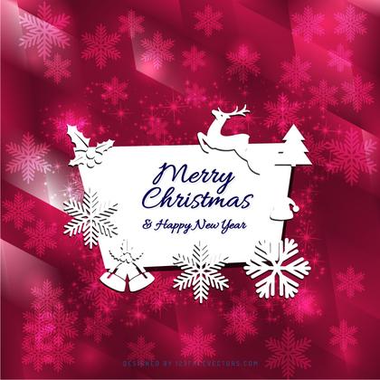 Merry Christmas and Happy New Year Card Background Image