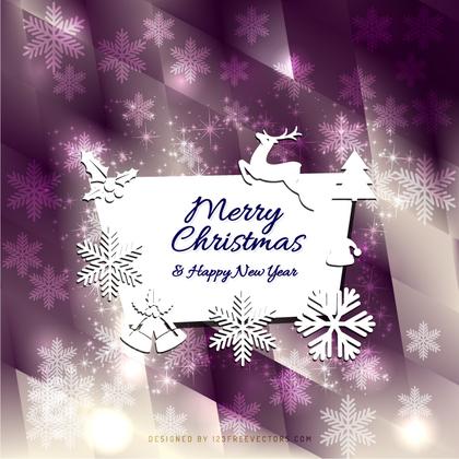 Merry Christmas and Happy New Year Card Background Template