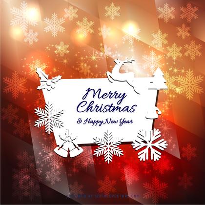 Merry Christmas and Happy New Year Card Background Template