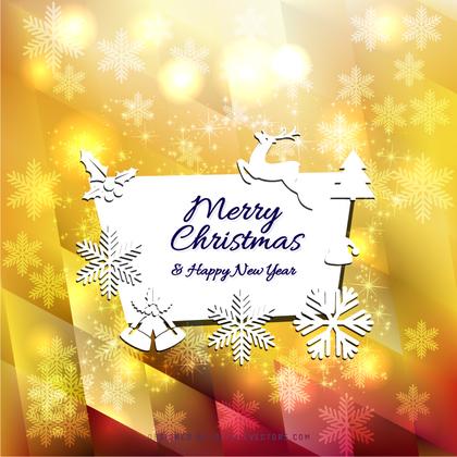 Merry Christmas and Happy New Year Greeting Card Template