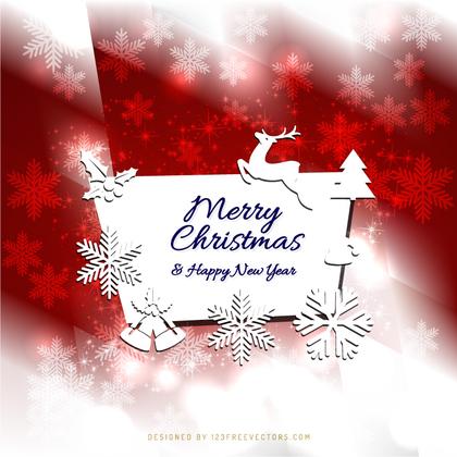 Merry Christmas and Happy New Year Card Background Template