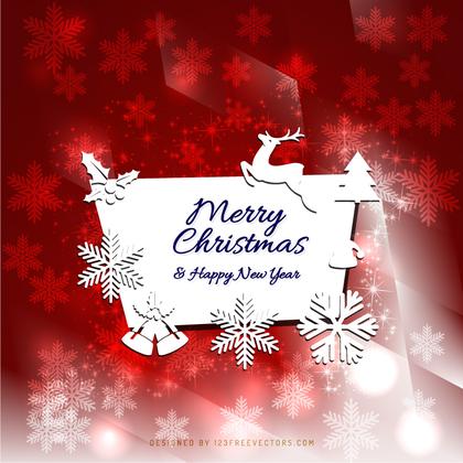Merry Christmas and Happy New Year Card Background Template
