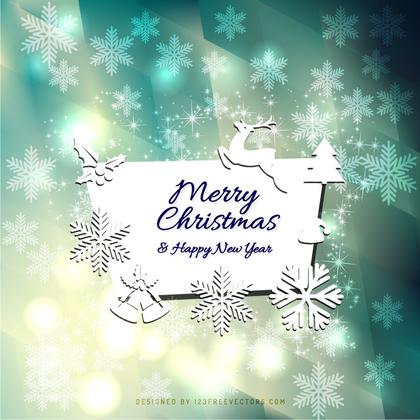Merry Christmas and Happy New Year Card Background Design