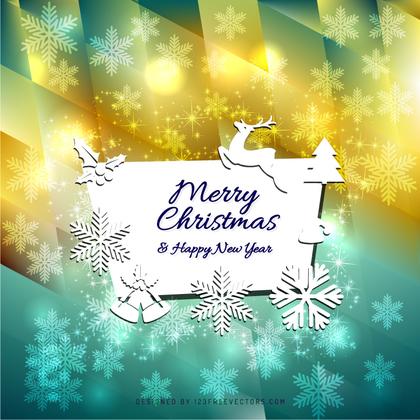 Merry Christmas and Happy New Year Card Background Image