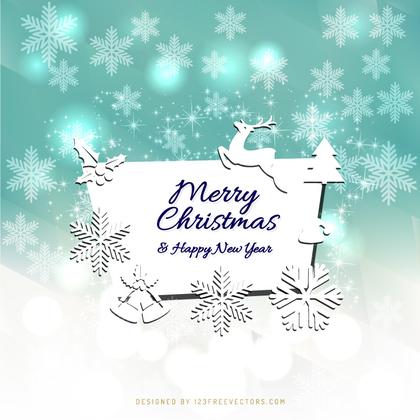 Merry Christmas and Happy New Year Card Background Template