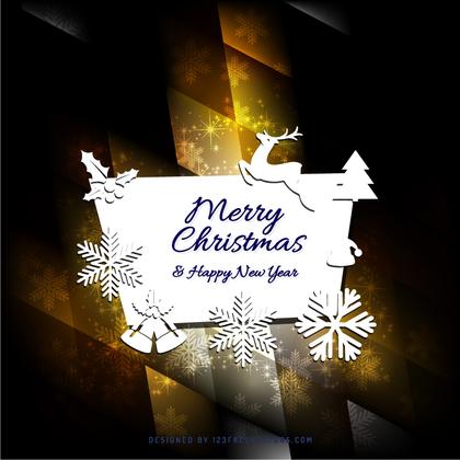Merry Christmas and Happy New Year Card Background
