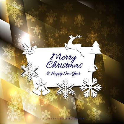 Merry Christmas and Happy New Year Card Background Design