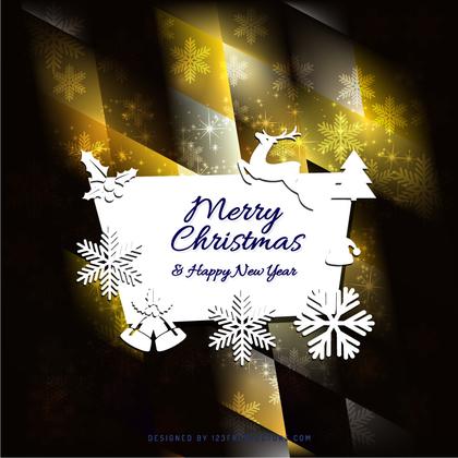 Merry Christmas and Happy New Year Card Background Graphics