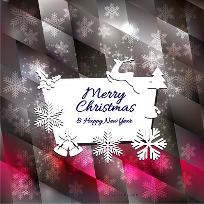 Merry Christmas and Happy New Year Card Background Design