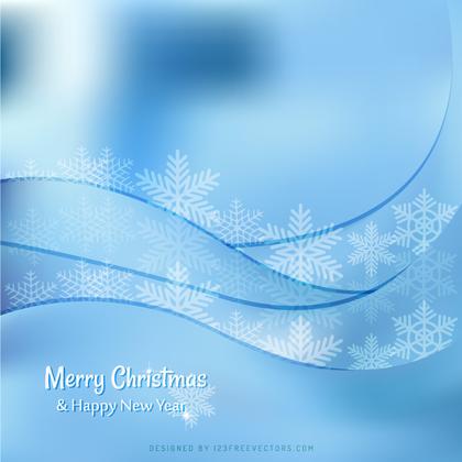 Light Blue Christmas Background with Snowflakes