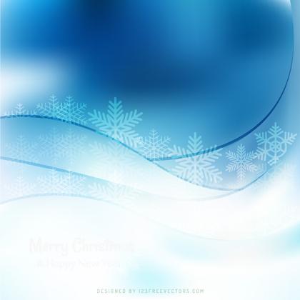Blue Christmas Background with Snowflakes