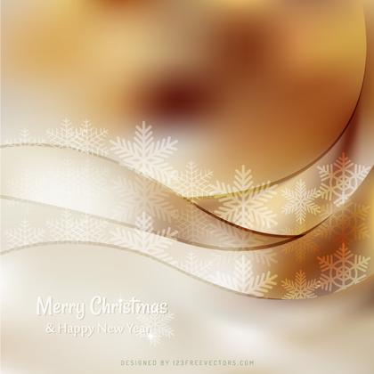 Light Orange Christmas Background with Snowflake