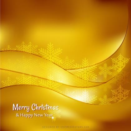 Orange Christmas Background with Snowflake