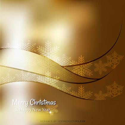 Merry Christmas and Happy New Year Orange Background